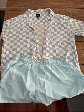 H&M Light Blue & White Check Men’s  Set